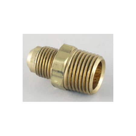 LDR 508-48-6-6 Pipe Adapter, 3/8 In, Male Flare X Male Thread, Brass